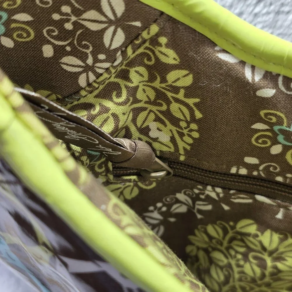 Vera Bradley Tied Together Hobo Bag Womens Brown Sittin in a Tree Birds Purse